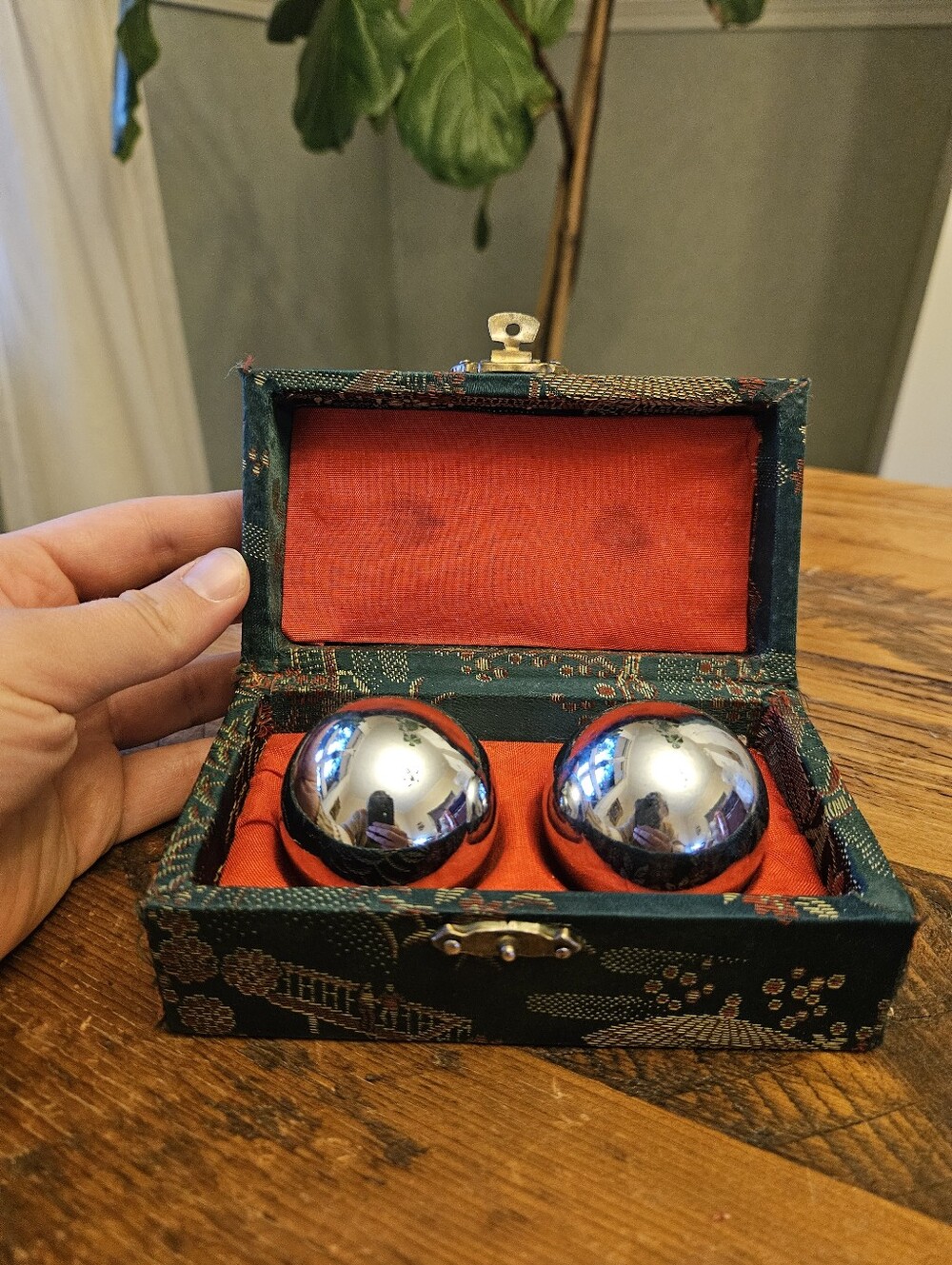 Vintage Shouxing Chiming Meditation Balls w/ Original Box